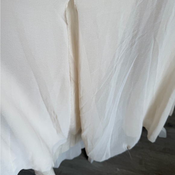 BHLDN Sadia Oyster Floral Embroidered Maxi A-Line Bridesmaid Dress Womens 0 - Picture 4 of 9